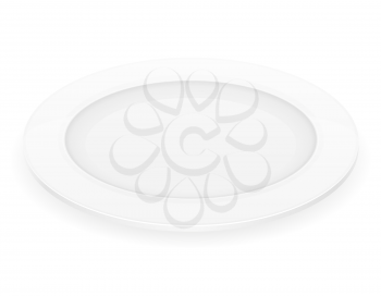 porcelain plate vector illustration isolated on white background