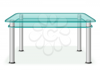 glass table furniture vector illustration isolated on white background