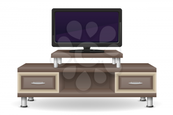 tv table furniture vector illustration isolated on white background