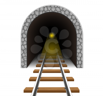 railway tunnel vector illustration isolated on white background