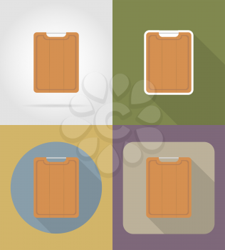 cutting board objects and equipment for the food vector illustration isolated on background