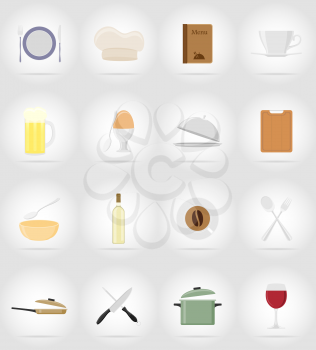 objects and equipment for the food vector illustration isolated on background