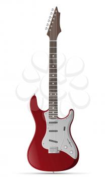 electric guitar stock vector illustration isolated on white background