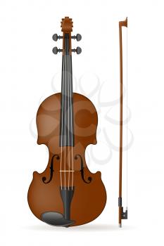 violin stock vector illustration isolated on white background