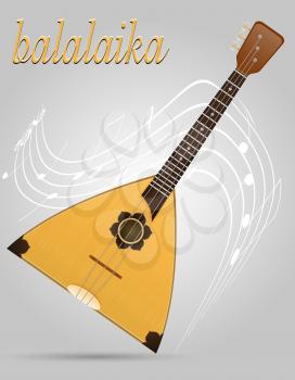 balalaika musical instruments stock vector illustration isolated on gray background