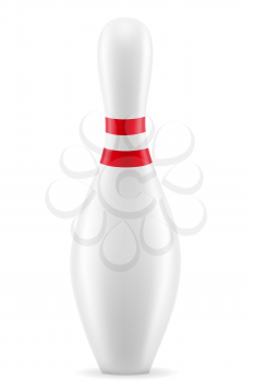 bowling pin vector illustration isolated on white background