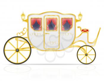royal carriage for transportation of people vector illustration isolated on white background