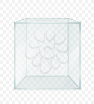 glass ballot box for election voting vector illustration isolated on transparent background