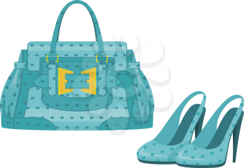 Royalty Free Clipart Image of a Purse and Heels