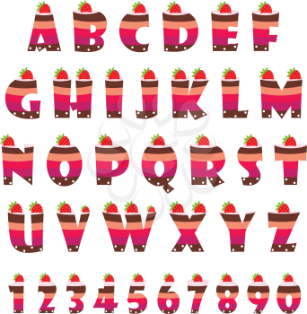Royalty Free Clipart Image of Sweet Letters of the Alphabet