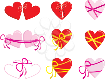 Royalty Free Clipart Image of Hearts