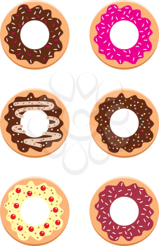 Royalty Free Clipart Image of Doughnuts