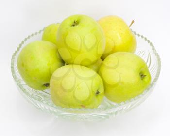 green apples in a glass jar