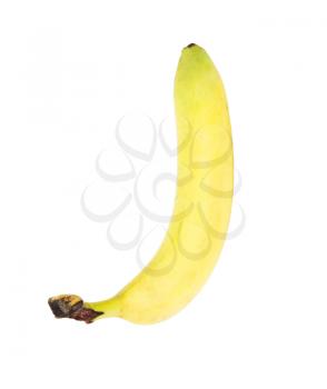 Ripe banana isolated on white background 