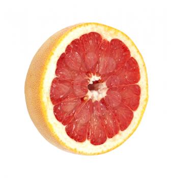 Red grapefruit close-up macro shot 