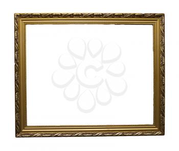 gold antique frame isolated on white background 