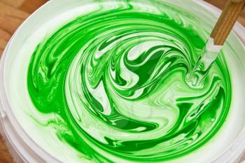 white and green emulsion