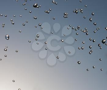 water droplets in the sky as a backdrop