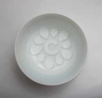 white plate on a white background
