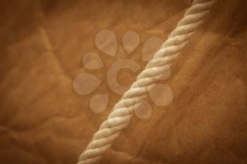 rope on  a cardboard background