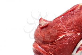 fresh meat on white background