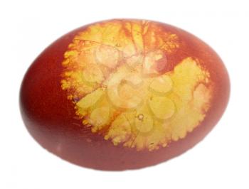 egg with a leaf pattern on Orthodox Easter