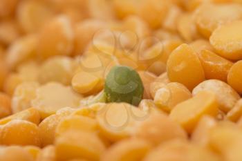 background of yellow peas. macro