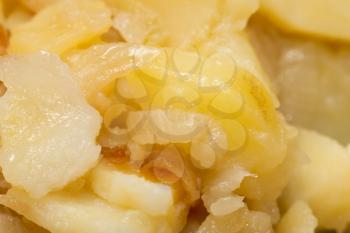 Background of fried potatoes. macro