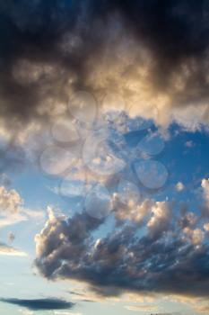 background of beautiful clouds at sunset