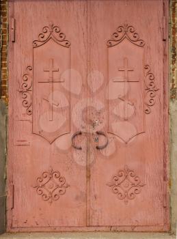 the door to the old Orthodox church