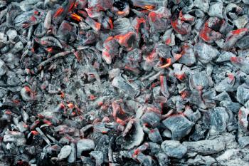 Background of the hot charcoal