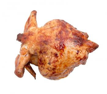Grilled chicken on a white background