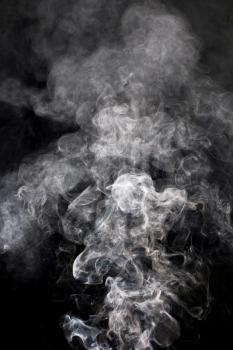 smoke on a black background