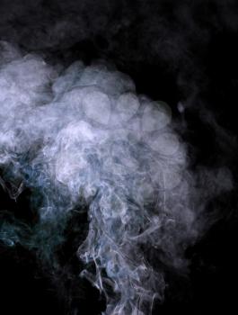 blue smoke on a black background