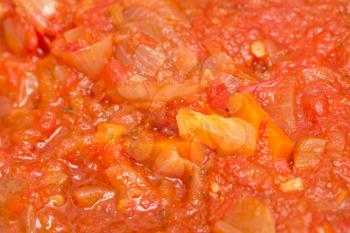 background of tomato sauce