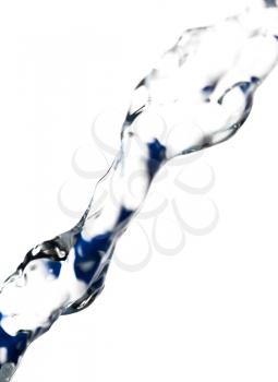 a jet of water on a white background