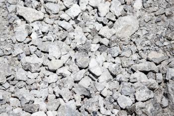 stone gravel on a construction site as a background .