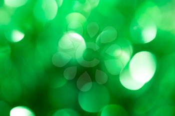 festive green bokeh as background