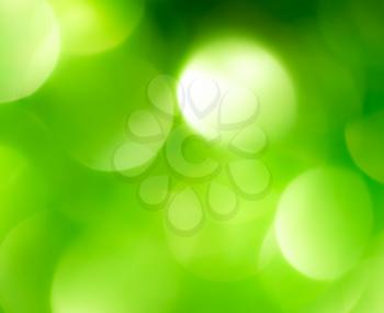 festive green bokeh as background