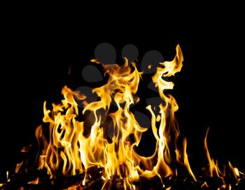 abstract background. fire flames on a black background