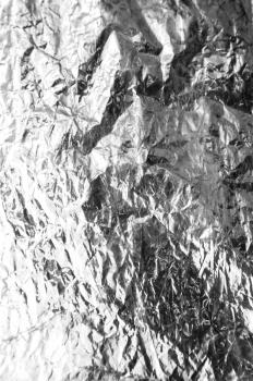crumpled silver foil as a background