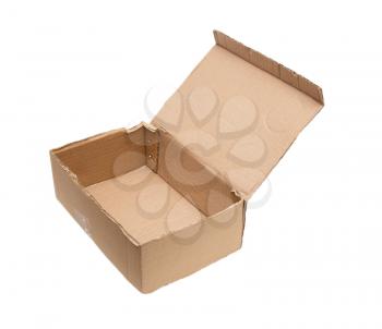 cardboard box on a white background