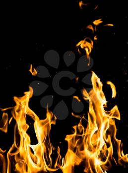 abstract background. fire flames on a black background