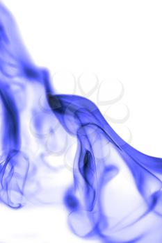 blue smoke on white background