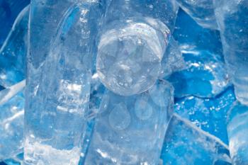 abstract background of blue ice