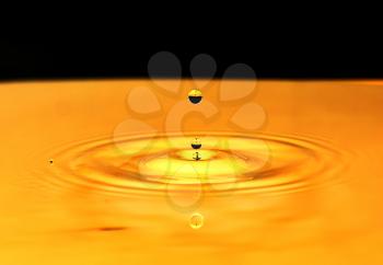 Gold water drop