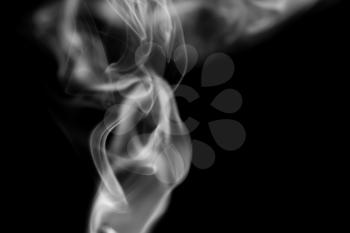 smoke on black background. macro