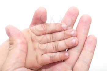hand child and father