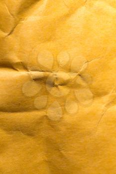 background of yellow crumpled paper