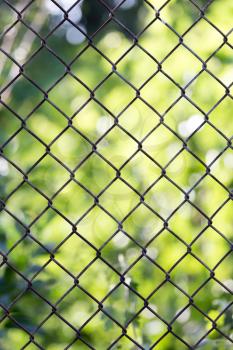 Background of the metal mesh fence